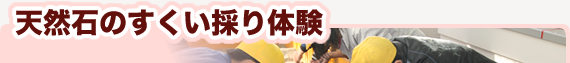 天然石のすくい採り体験